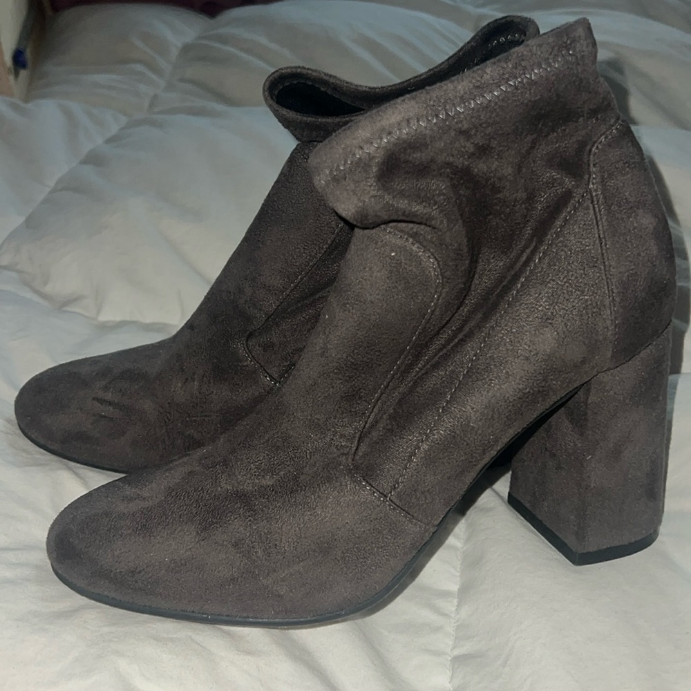 Block heel booties